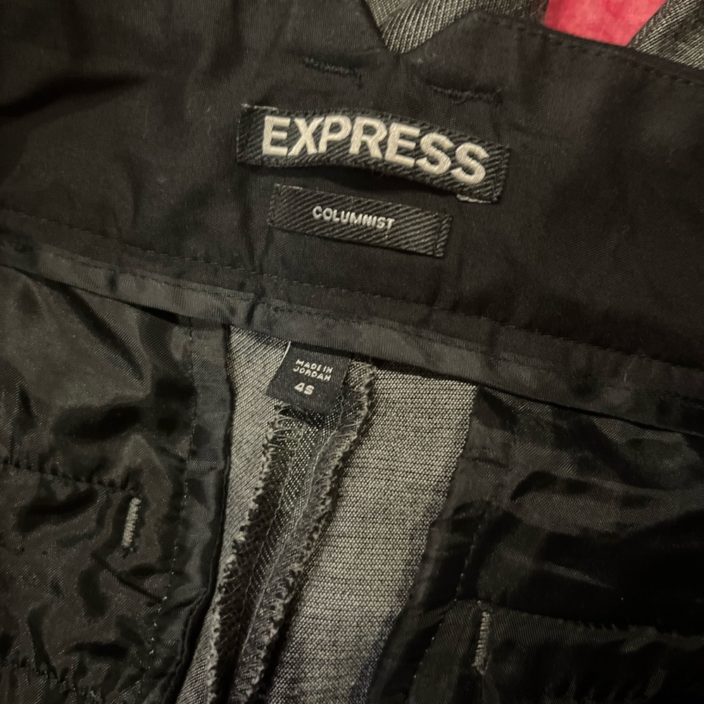 Express Columnist Charcoal Grey, Stretch Dress Pa… - image 3